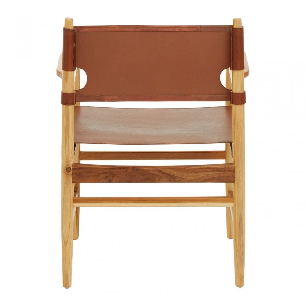 Alden Antique Brown Leather Chair