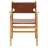 Alden Antique Brown Leather Chair