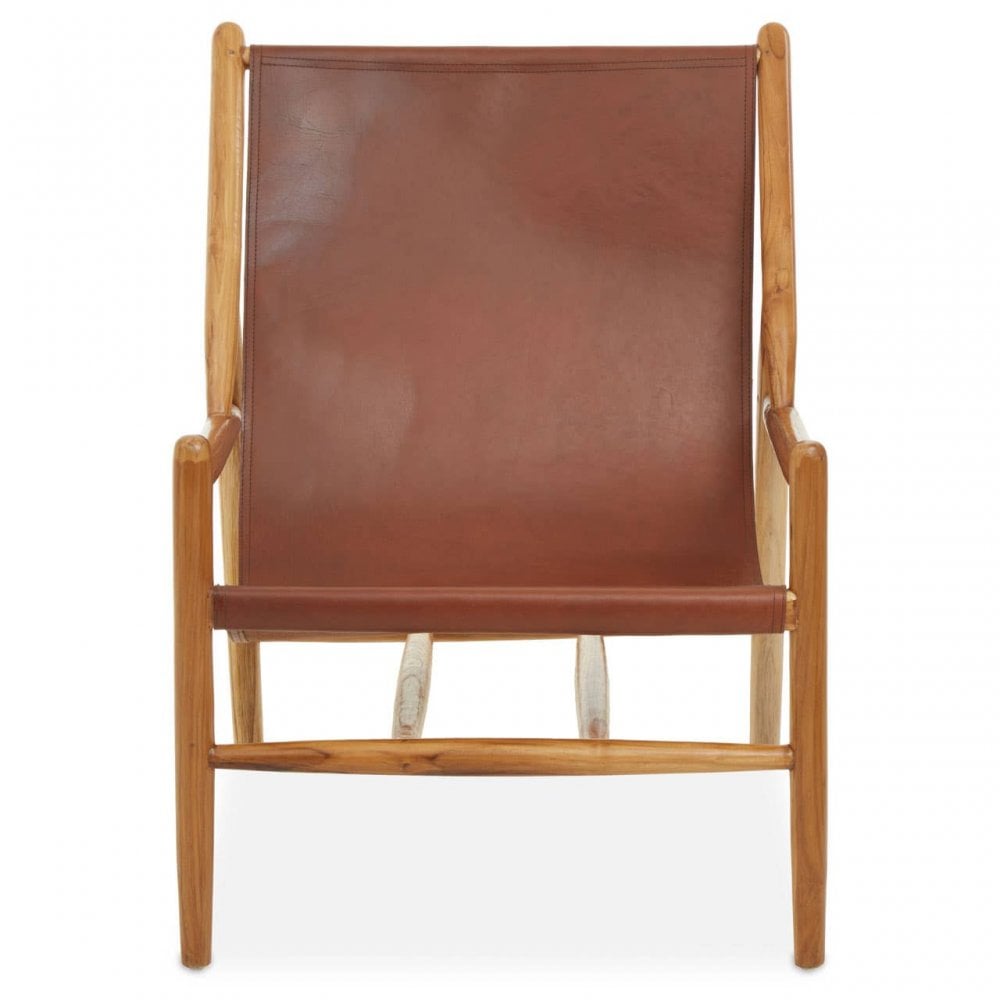 Alden Antique Dark Brown Leather Chair