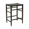 Alden Bar Stool With Black Cow Leather Strap