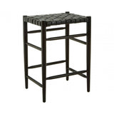 Alden Bar Stool With Black Cow Leather Strap