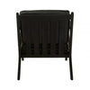 Alden Black Leather and Teak Chair