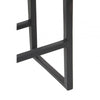 Alden Black Leather And Teak Studded Bar Stool