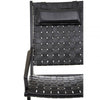 Alden Black Leather Tall Woven Chair