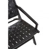 Alden Black Leather Tall Woven Chair