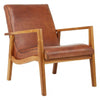 Alden Brown Leather Curved Chair
