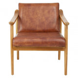 Alden Chair With Brown Plain Leather
