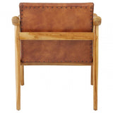 Alden Chair With Brown Plain Leather