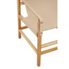 Alden Cream Leather And Teak Wood Chair