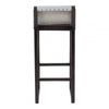 Alden Grey Leather Bar Stool