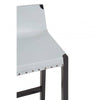 Alden Grey Leather Bar Stool