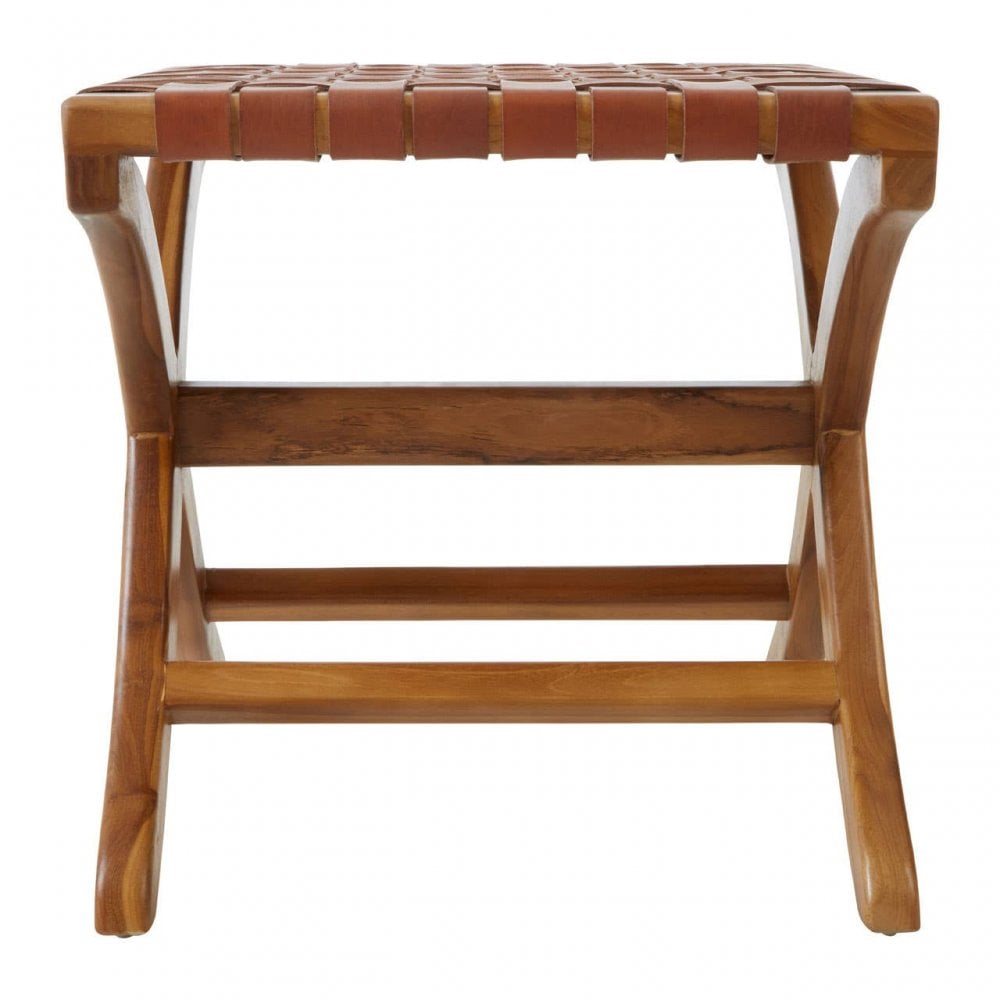 Alden Leather Stool