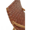 Alden Natural Teak Wood And Leather Chair