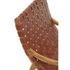 Alden Natural Teak Wood And Leather Chair