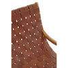 Alden Natural Teak Wood And Leather Chair