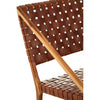 Alden Tan Strapped Leather And Teak Chair