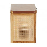 Alden Teak Box With Light Brown Leather