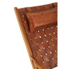 Alden Teak Wood And Leather Chair