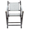 Alden White Leather And Black Teak Wood Chair