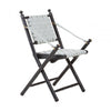 Alden White Leather And Black Teak Wood Chair