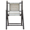 Alden White Leather And Black Teak Wood Chair