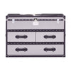 Lancaster Townhouse Black And White Genuine Cowhide 3 Drawer Cabinet