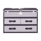 Lancaster Townhouse Black And White Genuine Cowhide 3 Drawer Cabinet