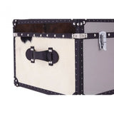 Lancaster Townhouse Black And White Genuine Cowhide Storage Trunk