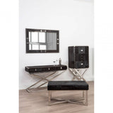 Lancaster Townhouse Black Leather Bench