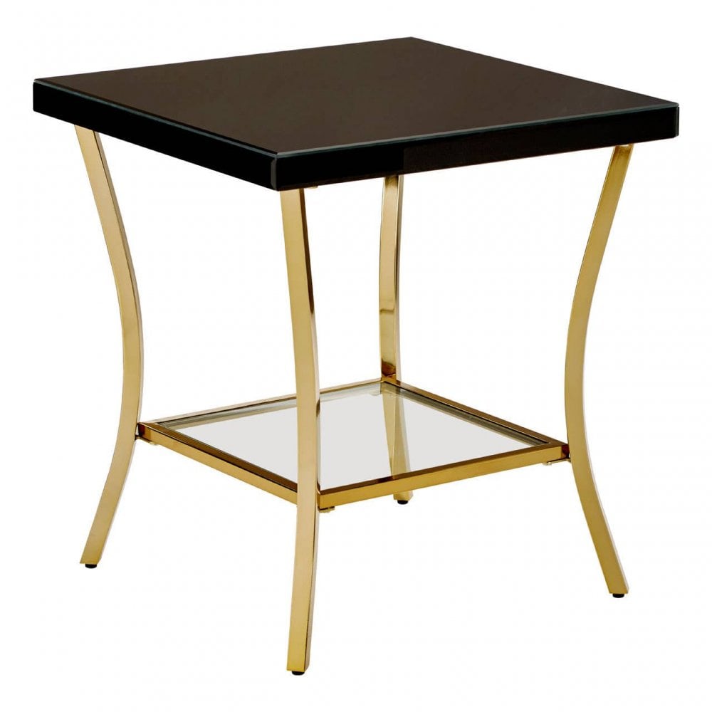 Lancaster Townhouse Black Mirror Side Table