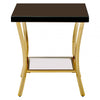 Lancaster Townhouse Black Mirror Side Table