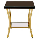 Lancaster Townhouse Black Mirror Side Table
