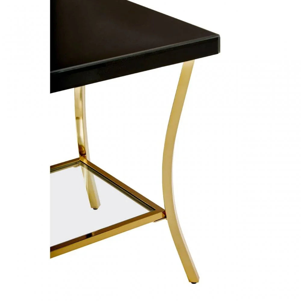 Lancaster Townhouse Black Mirror Side Table