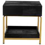 Lancaster Townhouse Hair On Hide Bedside Table