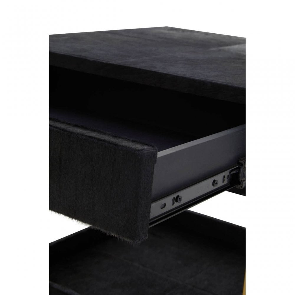 Lancaster Townhouse Hair On Hide Bedside Table