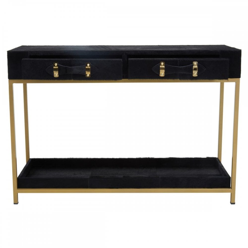 Lancaster Townhouse Hair On Hide Console Table