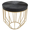 Lancaster Townhouse Hair On Hide Round Side Table