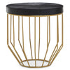 Lancaster Townhouse Hair On Hide Round Side Table