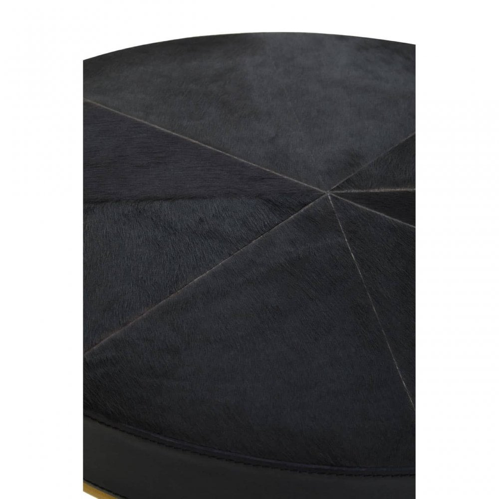 Lancaster Townhouse Hair On Hide Round Side Table