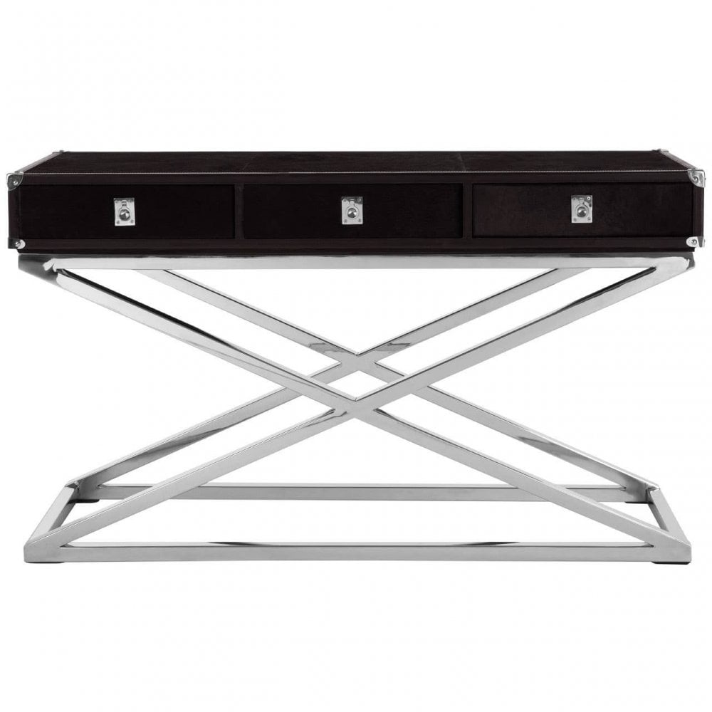 Lancaster Townhouse Hair On Hide Console Table
