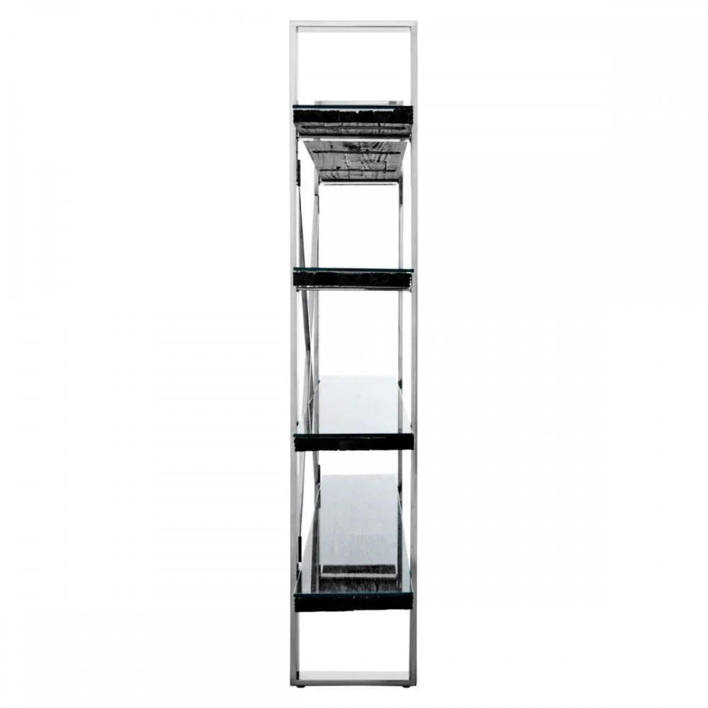 Orion Black Four Tier Shelf Unit
