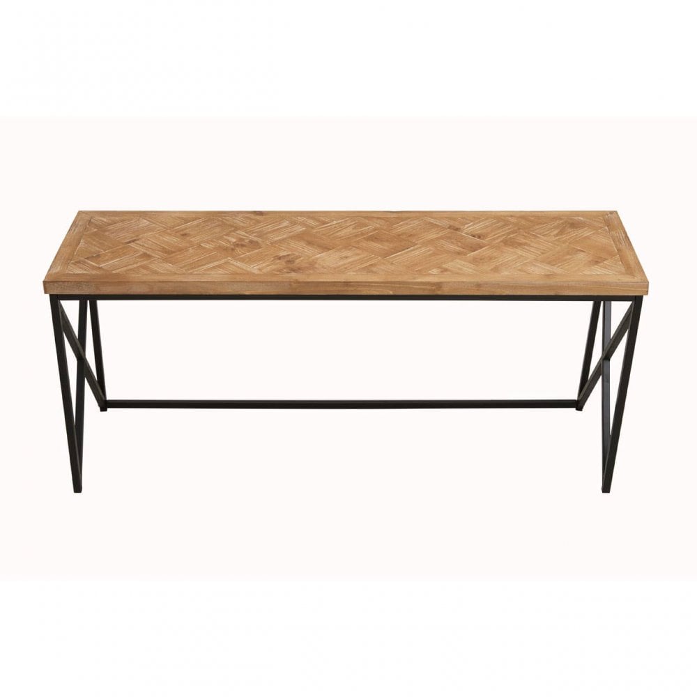 Beckford Coffee Table With Black Iron Frame