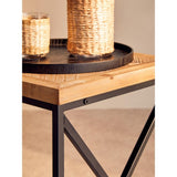 Beckford Coffee Table With Black Iron Frame