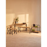 Beckford Coffee Table With Black Iron Frame
