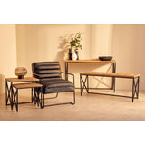Beckford Coffee Table With Black Iron Frame