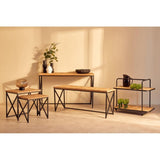 Beckford Console With Natural Parquet Top