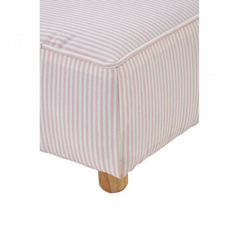 Brayden Pink And White Stripe Rocker With Footstool