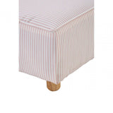 Brayden Pink And White Stripe Rocker With Footstool