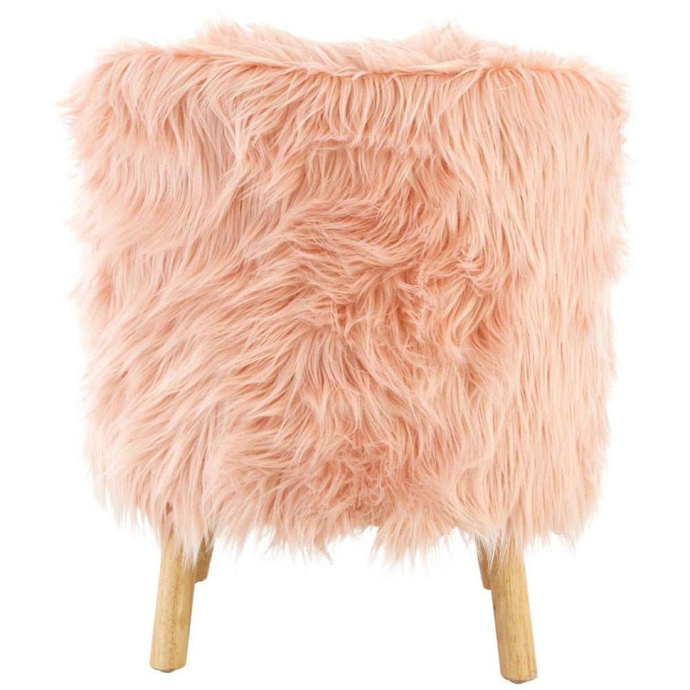 Brayden Pink Faux Fur Chair