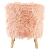 Brayden Pink Faux Fur Chair